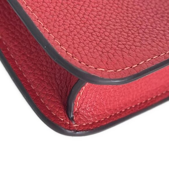 COACH Phone Crossbody Red Leather - Shoulder Bag 173-080625 - Picture 4 of 8